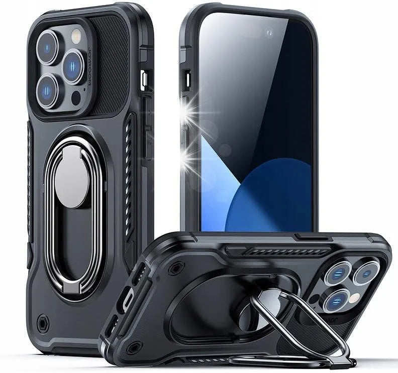 iPhone 14 Pro Max Dual-Hinge Protective Case / غطاء الحماية مع حامل مدمج (آيفون ١٤ برو ماكس) من جوي روم