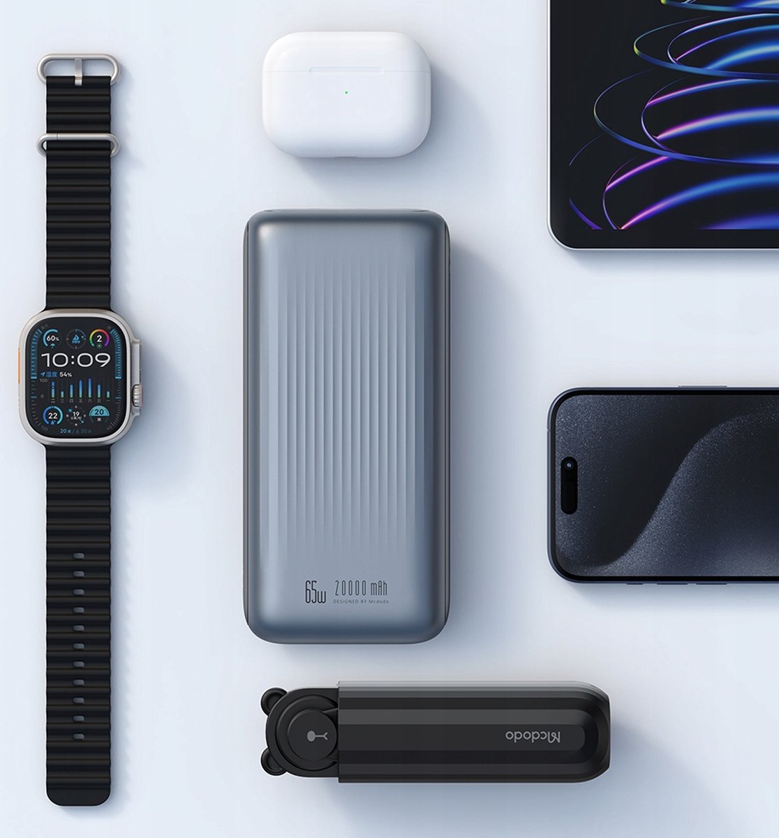 Mcdodo Digital Display 20000mAh 65W Power Bank /. بوربانك بشاشة رقمية ( 20000 ميلي أمبير) وقدرة (65واط) من مكدودو