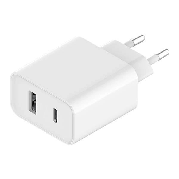 Xiaomi Mi 33W Wall Charger (Type-A + Type-C) /. شاحن (٣٣ واط) بمنفذين (تايب-سي) و (يو أس بي) من شاومي