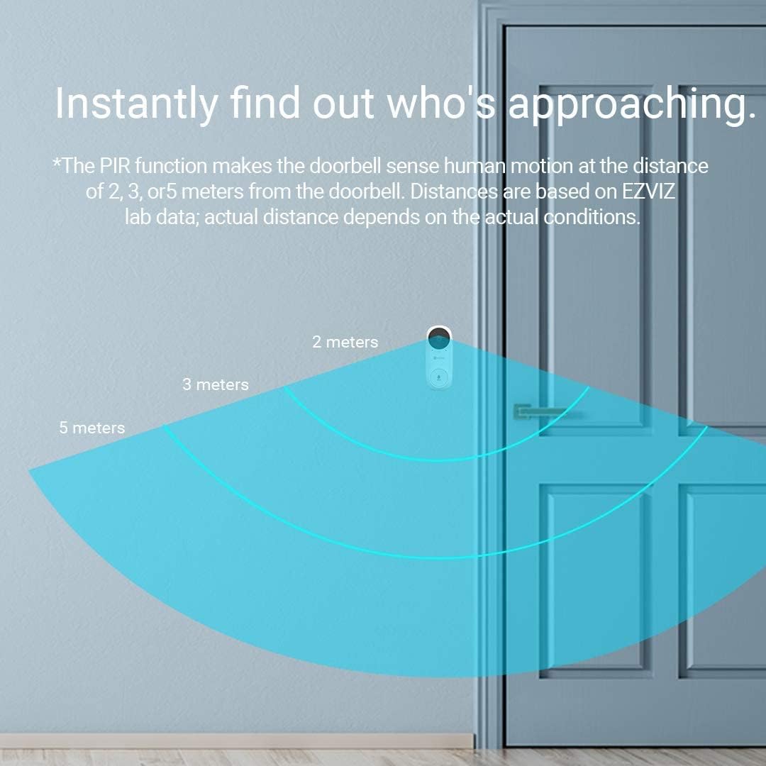 EZVIZ DB2C WireFree Video Doorbell with Chime / جرس الباب اللاسلكي الذكي مع كاميرا من إيزفز