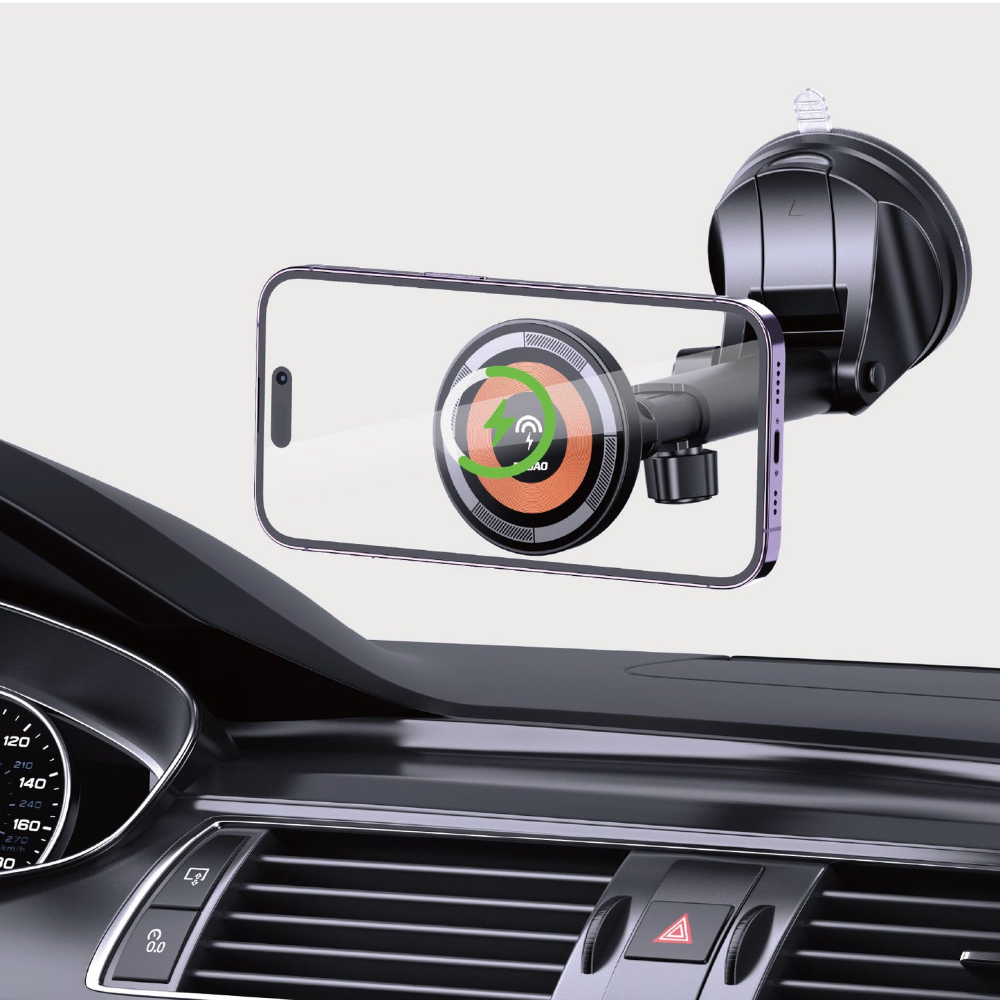 DUDAO Magnetic Wireless Car Charger / شاحن لاسلكي للسيارة من دوداو