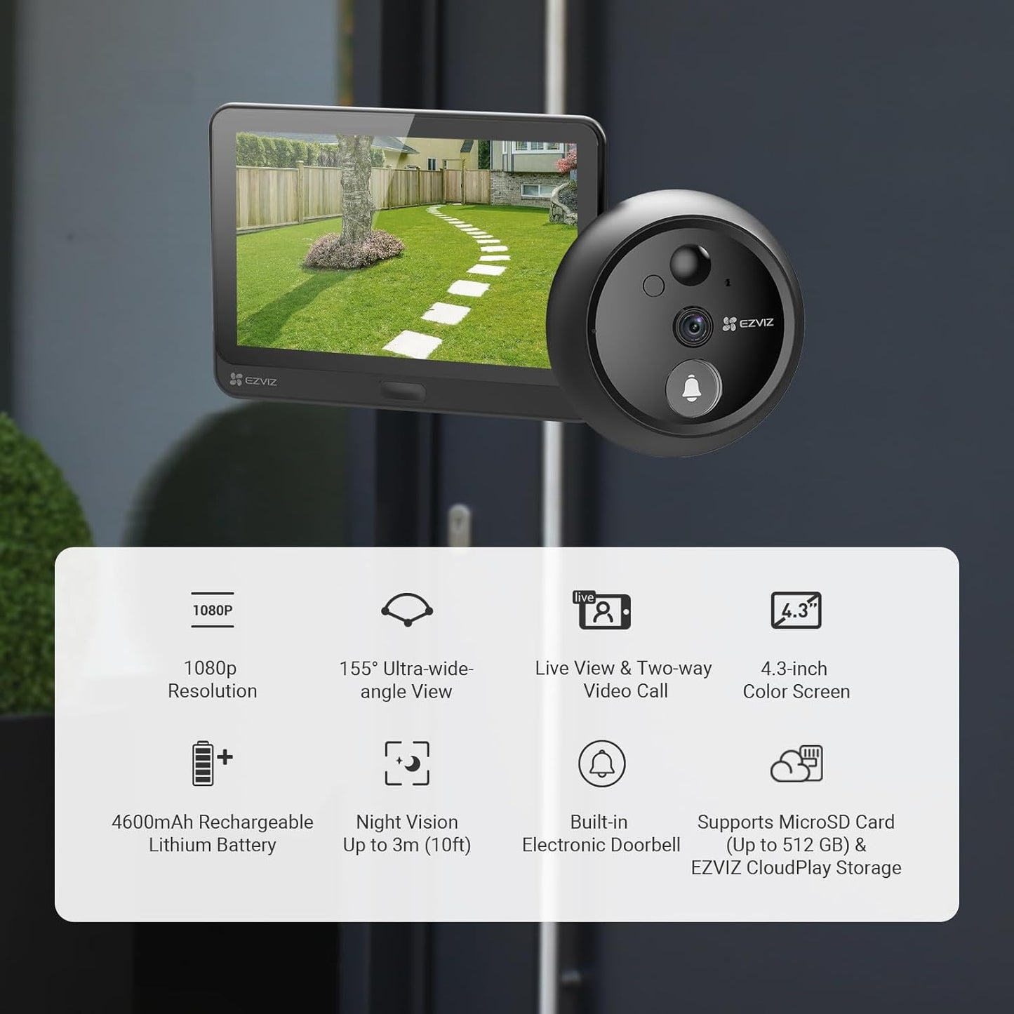 EZVIZ CS-HP4 Doorbell Kit / جرس االباب الذكي (إتش بي4) من إزفز