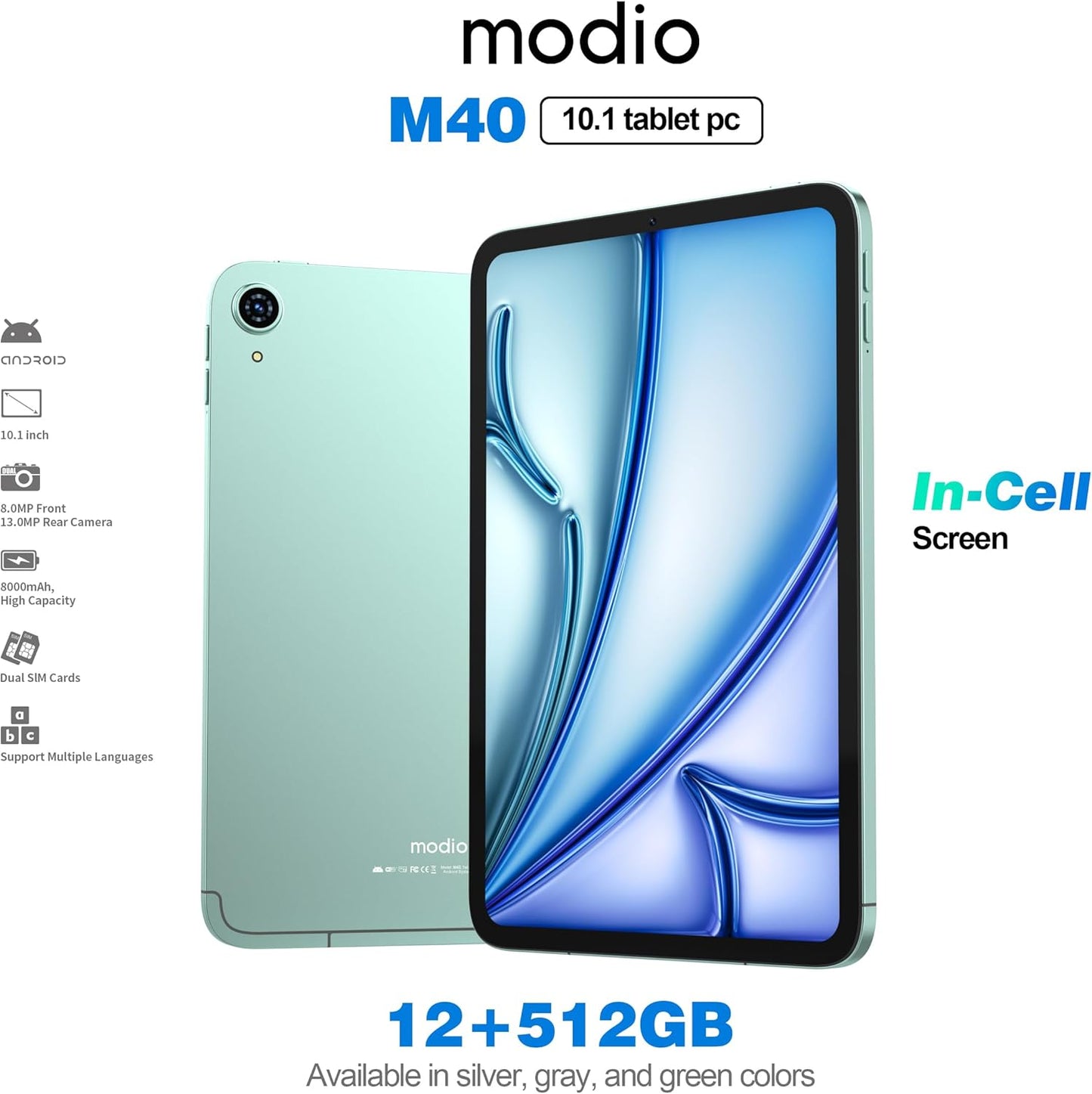 Modio Tablet PC M40 10.1-inch 5G Tablet
