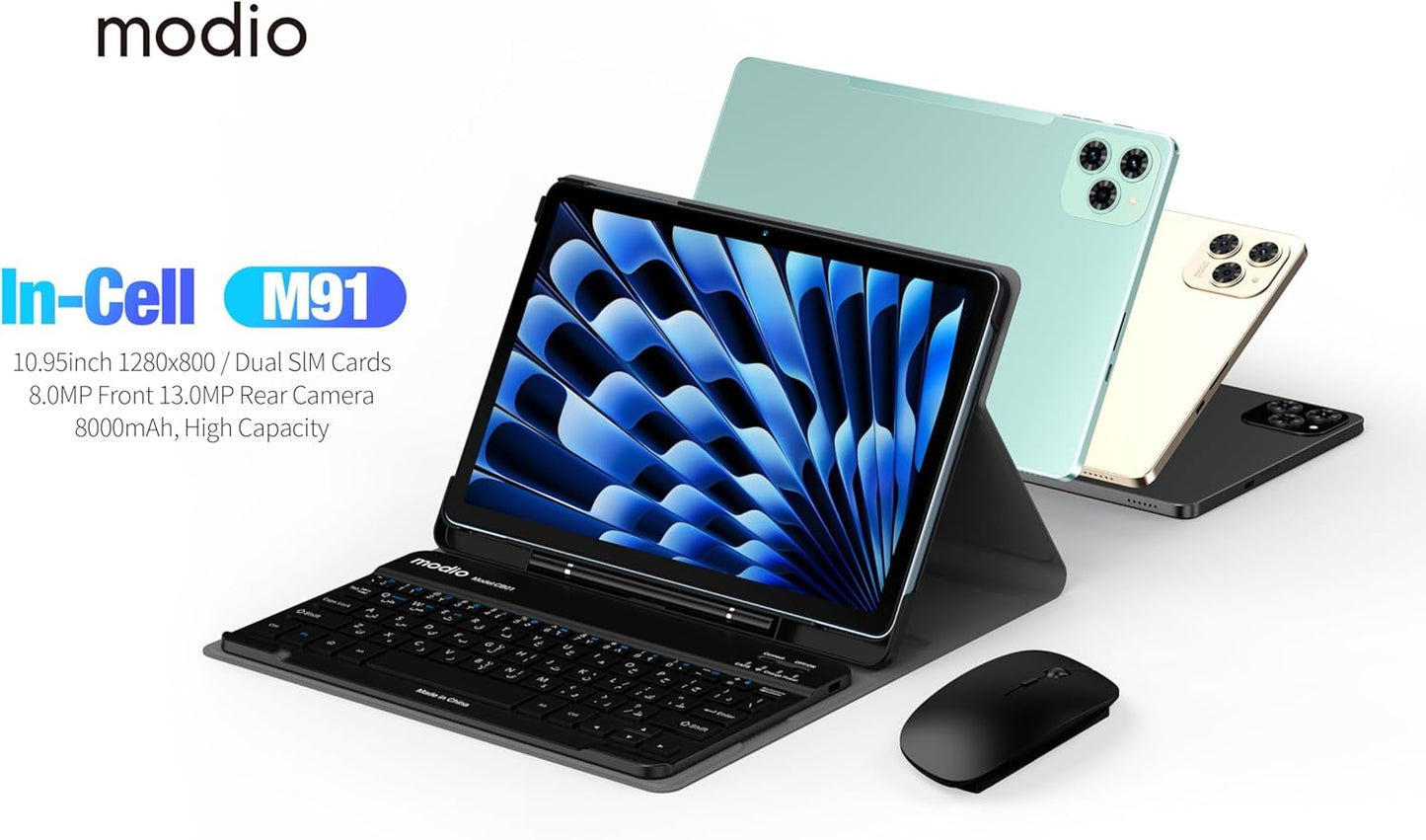 Modio In-Cell M91 10.95" 5G Tablet /. تابلت (ام91) الجيل الخامس من موديو