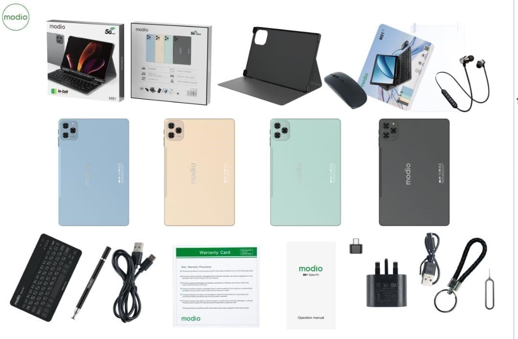 Modio In-Cell M91 10.95" 5G Tablet /. تابلت (ام91) الجيل الخامس من موديو