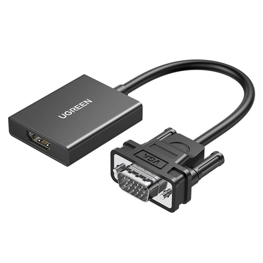 Ugreen VGA (male) to HDMI (female) Adapter / محول شاشة الكمبيوتر القديمة إلى شاشة عالية الجودة من يوجرين
