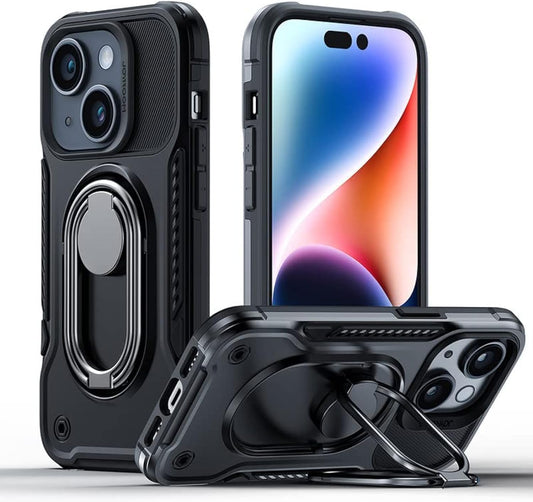 iPhone 14 Dual-Hinge Protective Case / غطاء الحماية مع حامل مدمج (آيفون14) من جوي روم