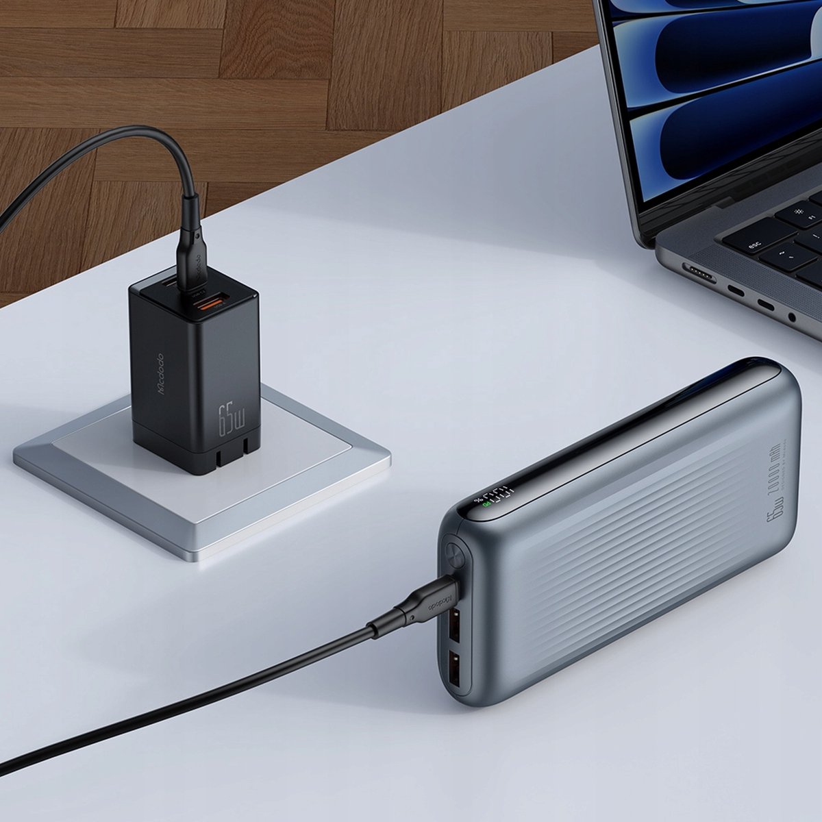 Mcdodo Digital Display 20000mAh 65W Power Bank /. بوربانك بشاشة رقمية ( 20000 ميلي أمبير) وقدرة (65واط) من مكدودو