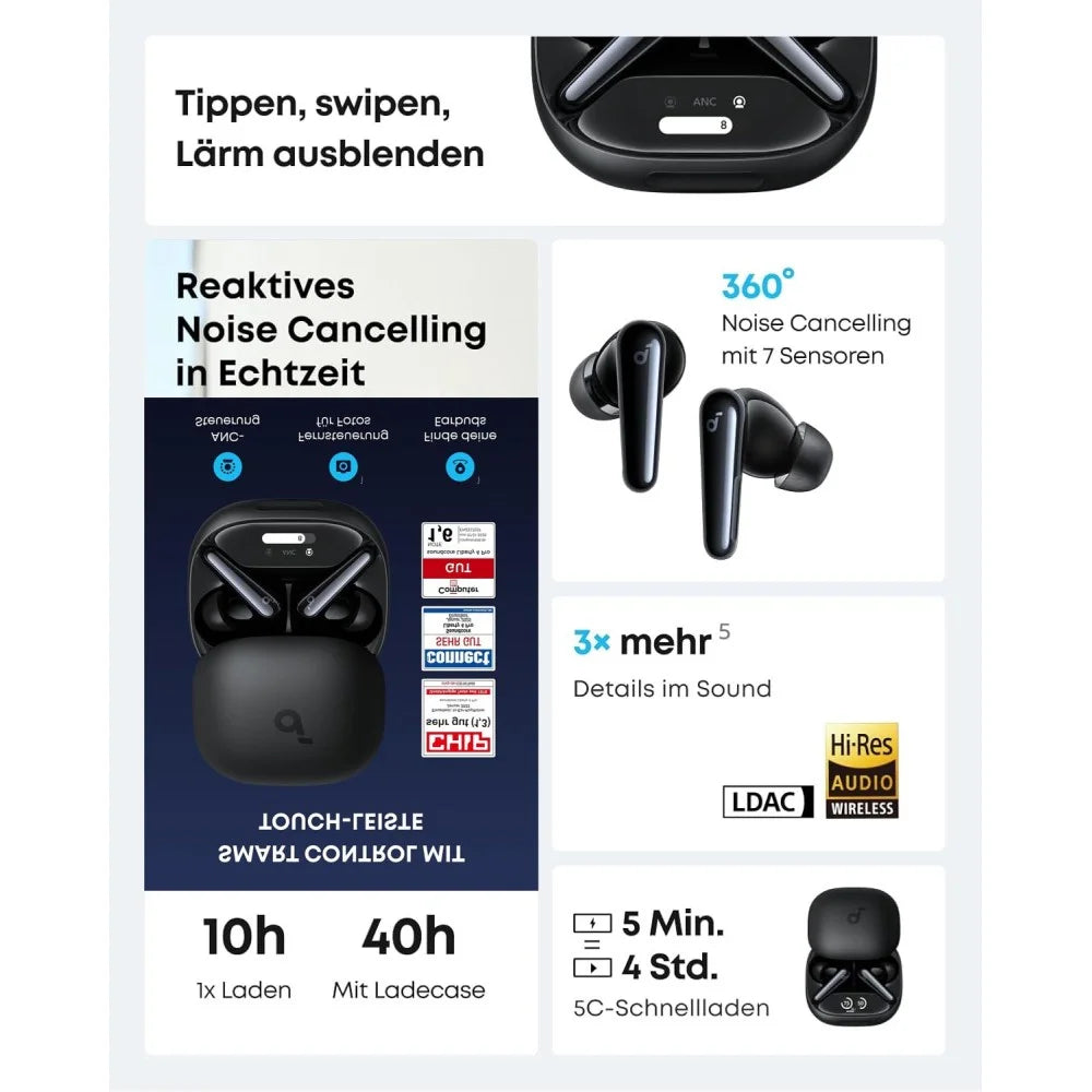 Anker Soundcore Liberty 4 Pro Earbuds / سماعات الأذن (ساوندكور ليبرتي 4 برو) عالية الأداء من أنكر