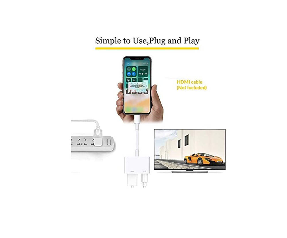 Apple Lightning Digital AV Adapter / محول لايتننغ إلى أوديو-فيديو من أبل