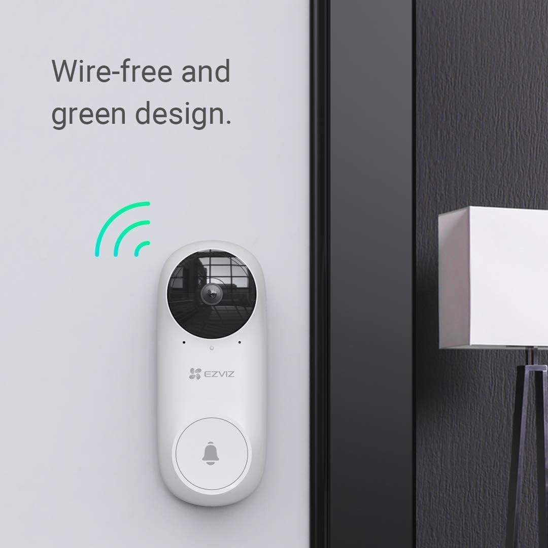 EZVIZ DB2C WireFree Video Doorbell with Chime / جرس الباب اللاسلكي الذكي مع كاميرا من إيزفز