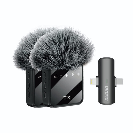 DUDAO Collar Microphone / زوج ميكروفون للتثبيت على الياقة من دوداو