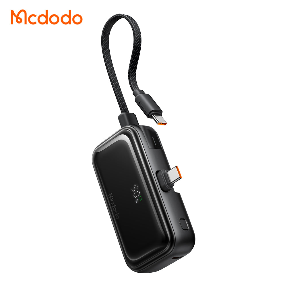 Mcdodo Pocket Power Bank with Built in Cable & Connector /  بوربانك بحجم الجيب (5000 ميلي أمبير) بمنافذ مدمجة من مكدودو