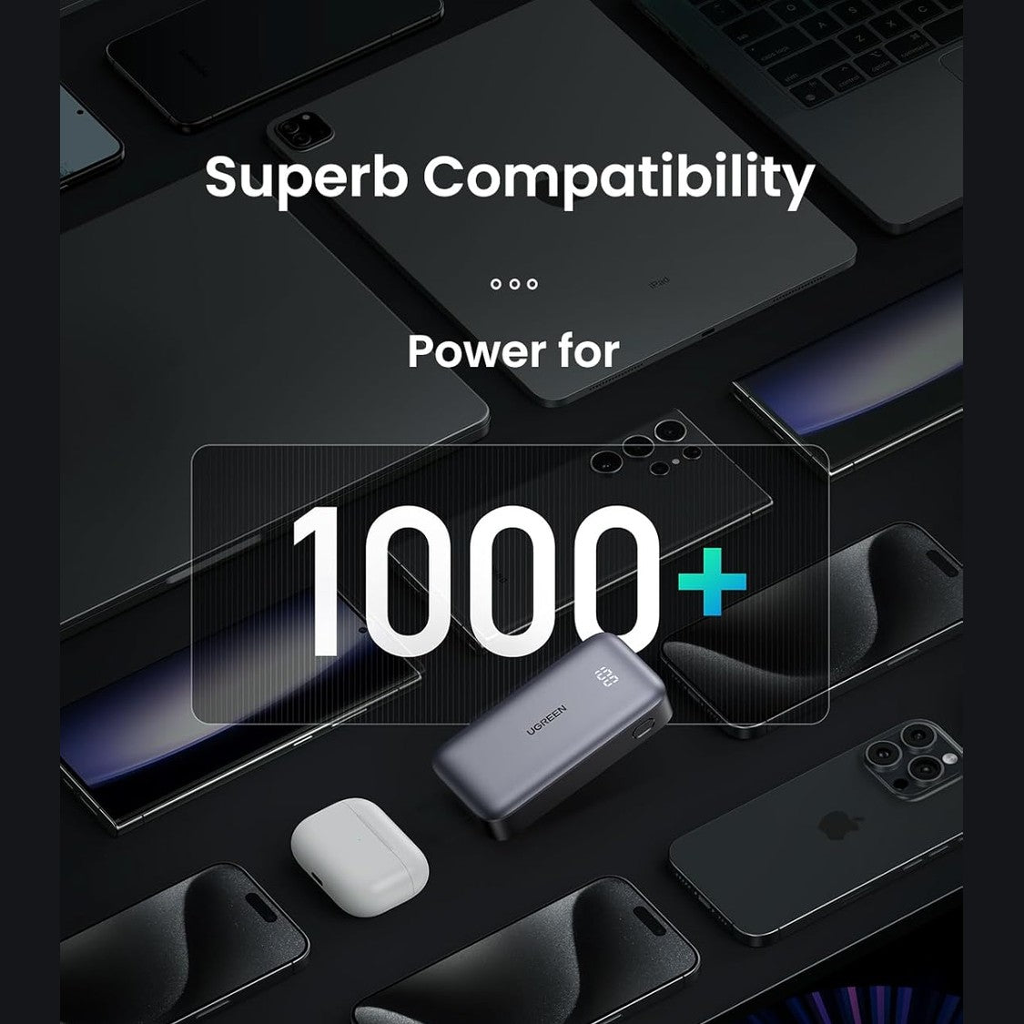 UGreen 30W Dual Port 10000mAh Ultra Slim Quick Charging PowerBank /. بور بانك (١٠٠٠٠ ميللي أمبير) من يوجرين