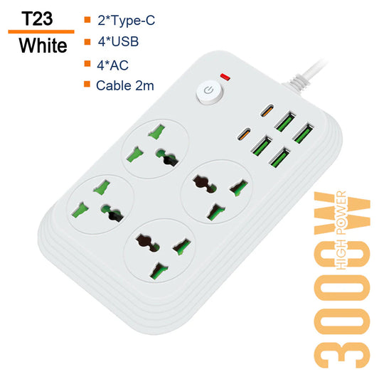 Power Socket T23 3000W Cable 2m