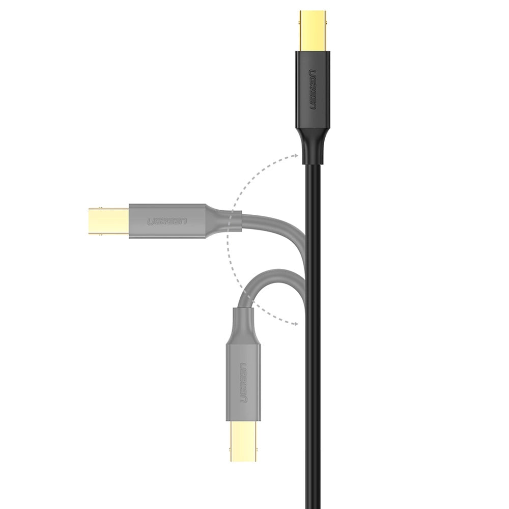 Ugreen USB-B Printer (Male) to USB-A (Male) 2m Cable / كيبل طابعة بطول ٢ متر من يوجرين