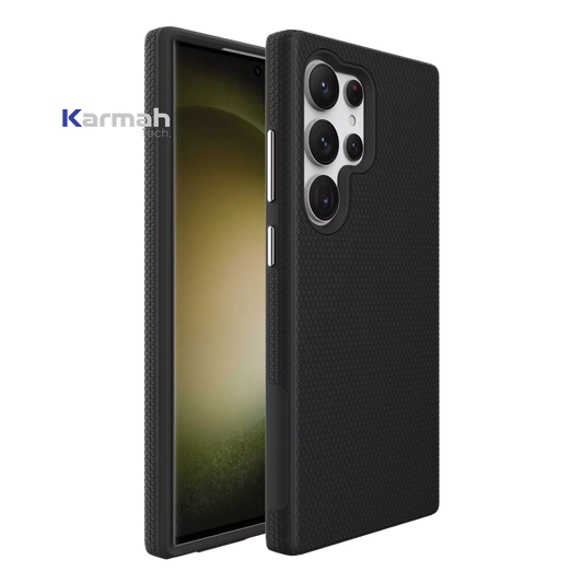 Samsung Galaxy S25 Ultra Protection Leather Case/  غطاء الحماية الخلفي الجلدي لهاتف جالاكسي إس ٢٥ ألترا