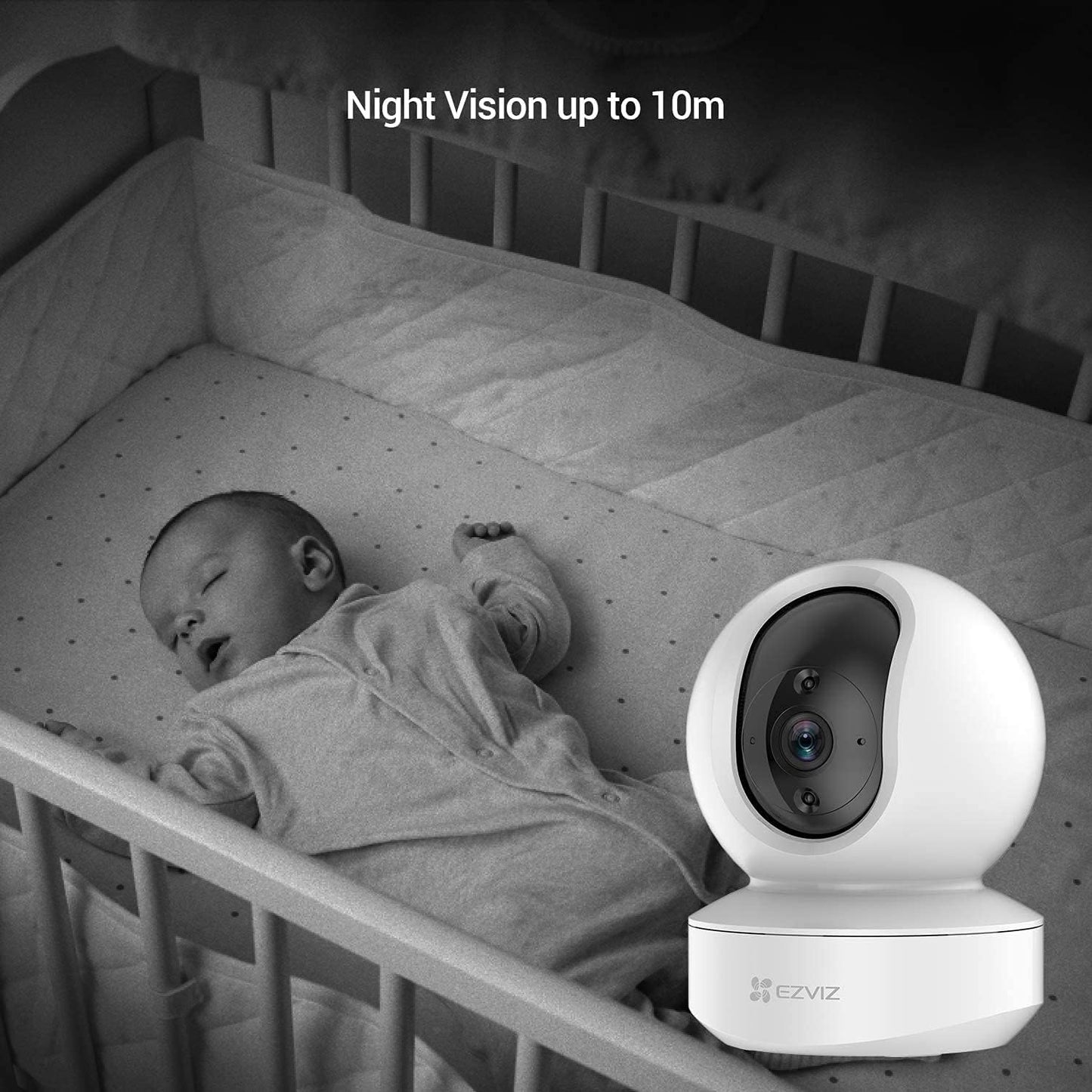 EZVIZ Indoor Wi‑Fi Security Camera (Pan &amp; Tilt, Full HD 1080p) 
