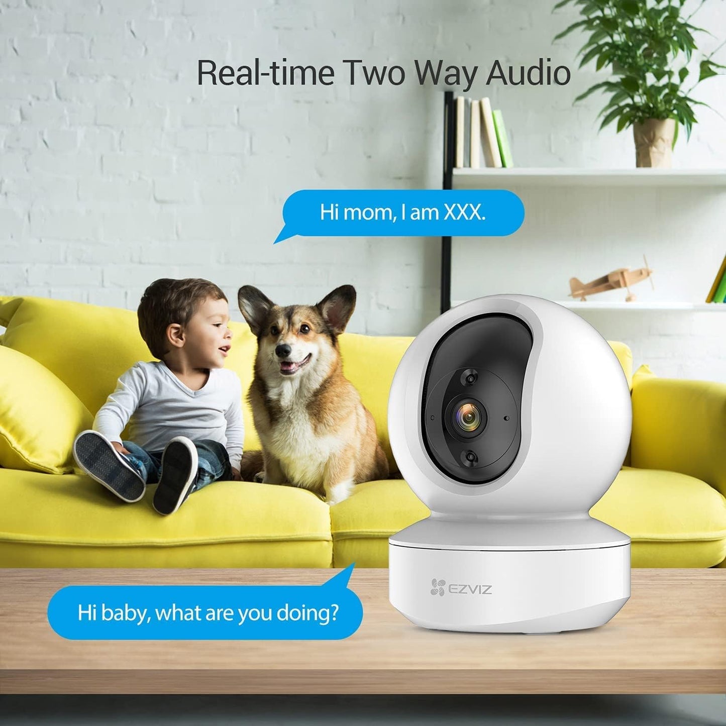EZVIZ Indoor Wi‑Fi Security Camera (Pan &amp; Tilt, Full HD 1080p) 