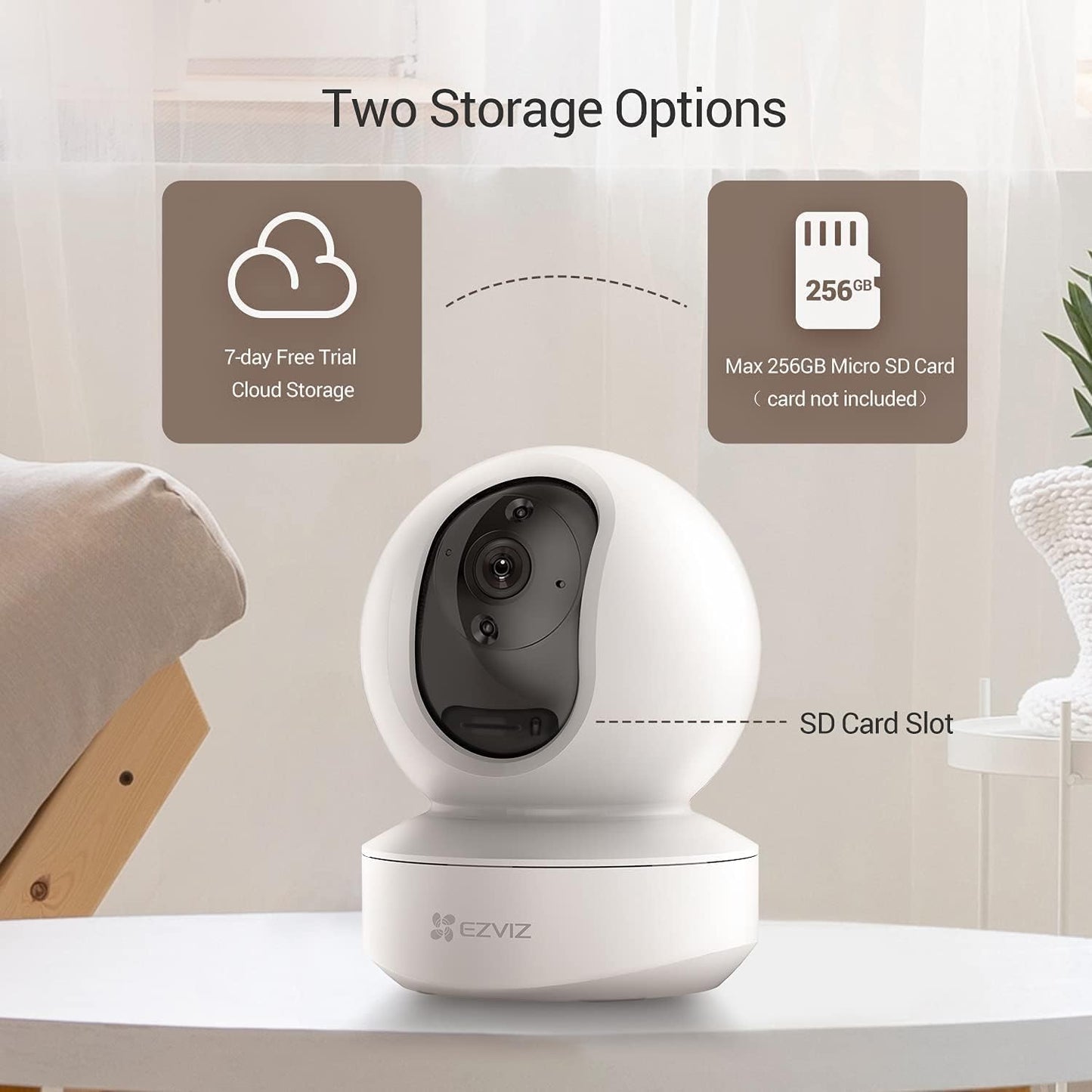 EZVIZ Indoor Wi‑Fi Security Camera (Pan &amp; Tilt, Full HD 1080p) 