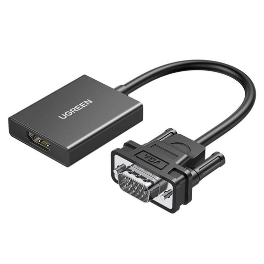 Ugreen VGA (male)  to HDMI (female) Adapter / محول شاشة الكمبيوتر القديمة إلى شاشة عالية الجودة من يوجرين