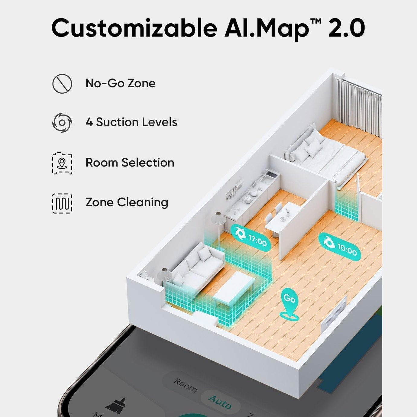 Eufy Clean L60 Hybrid Robovac / مكنسة روبوت ذكية (إل 60) للتنظيف الجاف والمسح من أنكر-يوفي