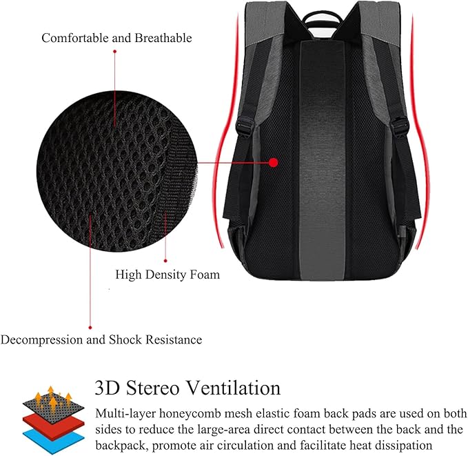 Vaupan Business Travel Laptop Backpack/. حقيبة ظهر متعددة الوظائف من فاوبان