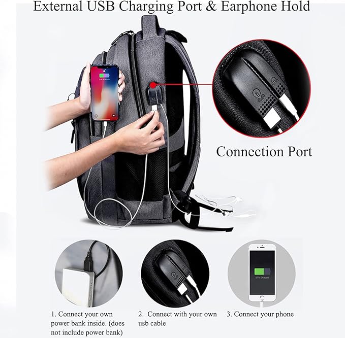 Vaupan Business Travel Laptop Backpack/. حقيبة ظهر متعددة الوظائف من فاوبان