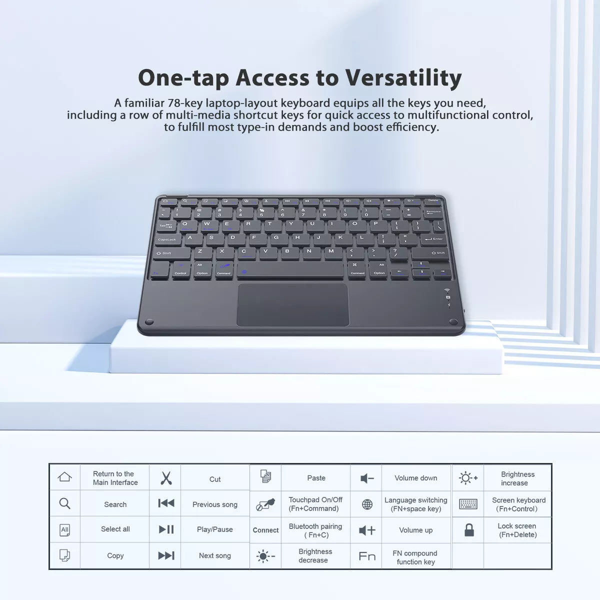 Blackview K1- wireless Bluetooth keyboard /. لوحة مفاتيح لاسلكية - بلوتوث من بلاك فيو