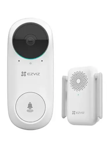 جرس باب ذكي EZVIZ DB2C بكاميرا فيديو واي فاي مع جرس – أمن منزلي لاسلكي